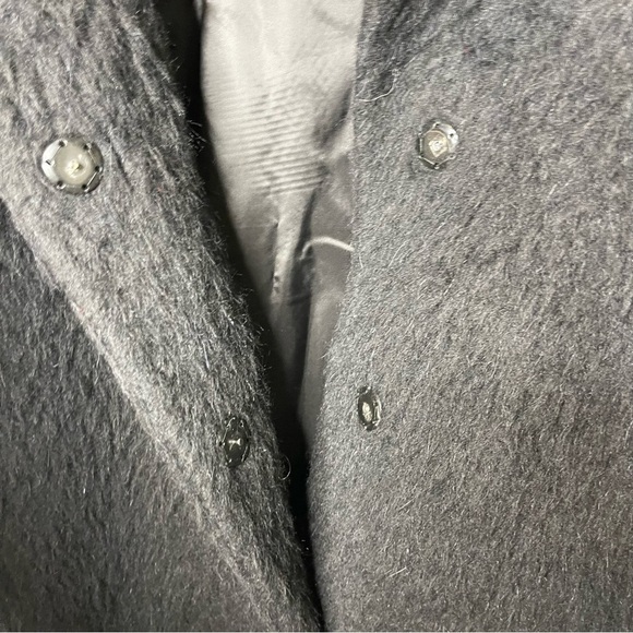 CINZIA ROCCA ICONS BLACK LONG HAIRED COAT SZ US 8 - Picture 9 of 9